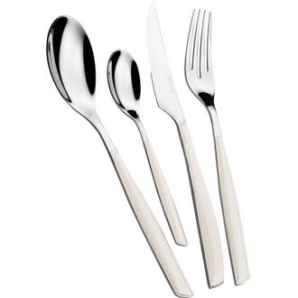 Bugatti Set posate 24 pezzi in scatola regalo con finestra Glamour Avorio Tinta unita Bugatti