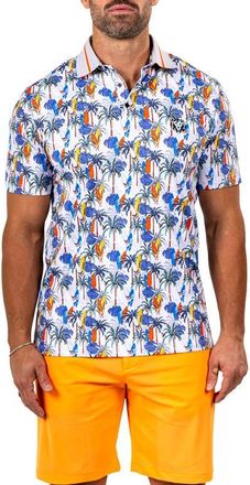 Maceoo Marthyr0024 White Surfboard Print Golf Polo at Nordstrom, Size 5