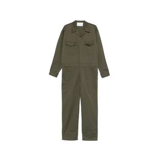 Frankie Shop Ardea Cotton Utility Jumpsuit - female - The Frankie Shop - Jumpsuits - Green - S - Jumpsuits & Playsuits