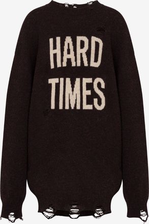 Moschino Pullover in lana shetland - Marrone