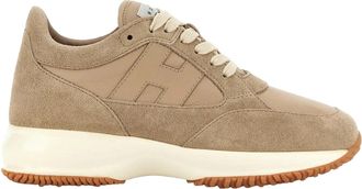 Hogan Beige Interactive H713 Lace-Up Sneakers