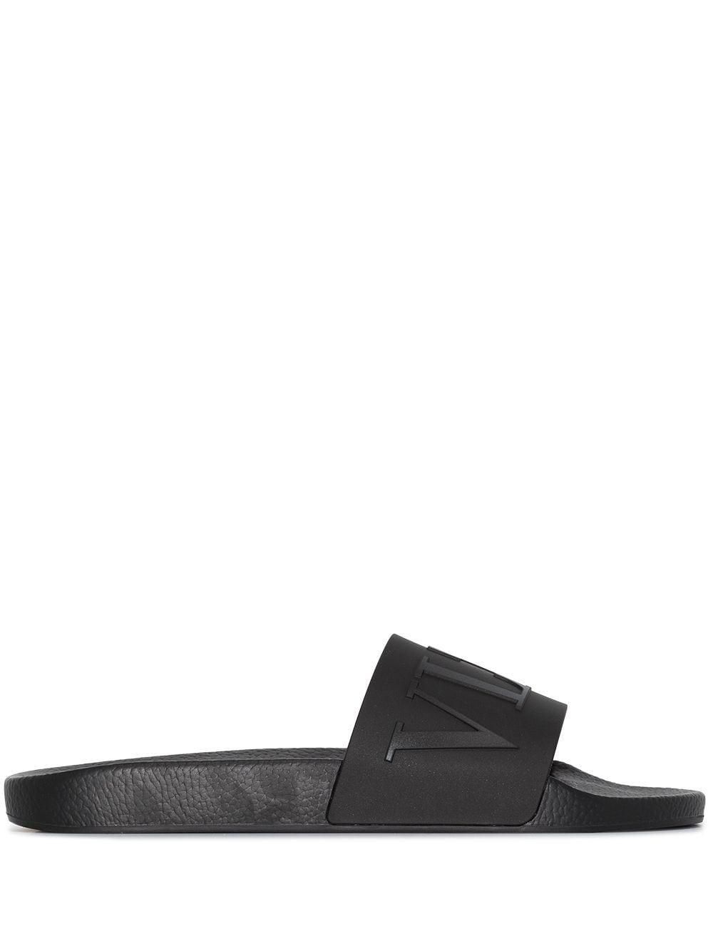 Valentino Garavani★ブラック Coolside プールスライド Coolside Rubber Slide Sandal for Man in Black | Valentino US