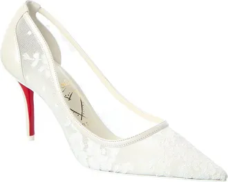 Christian Louboutin Miss Z 80 Mesh & Leather Pump
