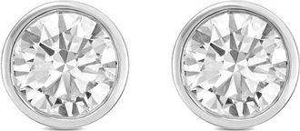 Diana M. Jewels 14KT WHITE GOLD LAB GROWN ROUND STUDS IN A BEZEL SETTING WEIGHING 2.50 CTS TW