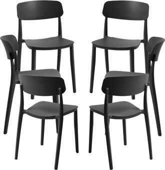 Regalos Miguel Regalos Miguel - Packs Sillas Jard&iacute;n - Pack 6 Sillas Bri - Negro