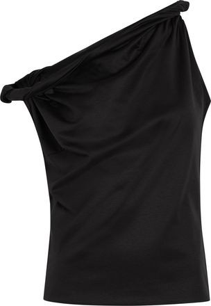 R&oacute;he Twisted Cotton-blend top - Black - 40 (UK12 / M)