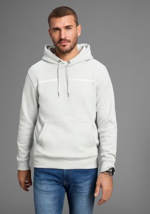 DELMAO Kapuzensweatshirt DELMAO, Herren, Gr. 4XL, grau, Sweatware, Obermaterial: 60% Baumwolle, 40% Polyester, bedruckt, schmal, Sweatshirts Kapuzensweatshir