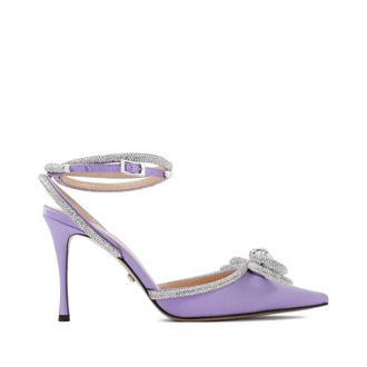 Mach & Mach Mach & Mach - Slippers met dubbele strik en kristallen versiering - Dames - Schoenen - Paars - Maat: 41 EU