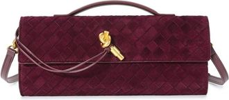 Tiffany & Fred Woven Suede & Leather Shoulder Bag