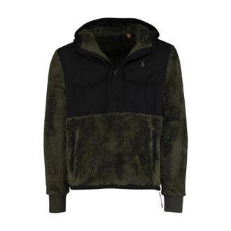 Polo Ralph Lauren Hoodies & sweatvesten, Heren, Groen, L, Polyester, Half Zip Sweater