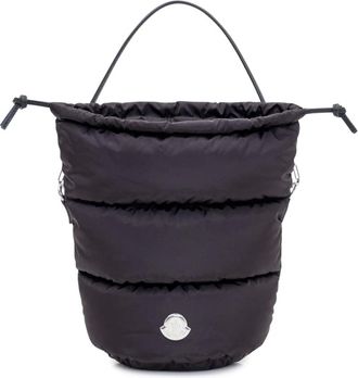 Moncler Tassen, Dames, Zwart, ONE Size, Leer, Caradoc Bucket Bag