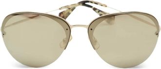 Miu Miu Occhiali da sole con montatura stile pilota - Oro