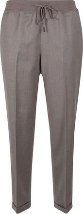 Ql2 Quelledue Parsifal 57 Broeken - Dames - Slim Fit Broeken - Beige - S - Wol - Broeken