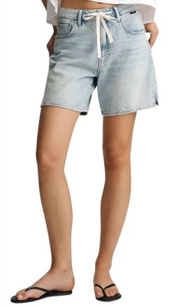 Mavi Nella High Rise Relaxed Short In Bleached Linen