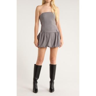 Nia Valentina Strapless Bubble Minidress in Grey at Nordstrom Rack, Size X-Small