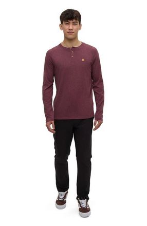 tentree Baker Henley Longsleeve in Rosewood Fleck at Nordstrom, Size Xx-Large