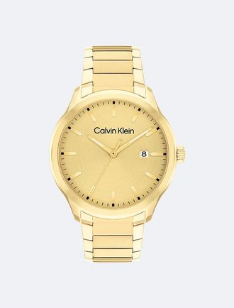 Calvin Klein Mens 3 Hand Bracelet Watch - Metallic - OS