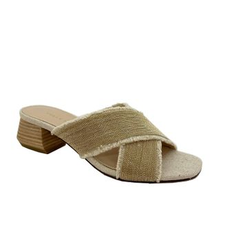 Pelle Moda Womens Tash Chain Slide In Natural Linen