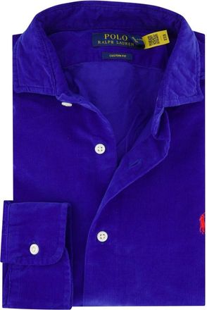 Polo Ralph Lauren Heren, Overhemden, Blauw, Maat: 2XL Corduroy
