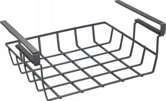 WENKO Cesta Colgante Moderna Negra 34x13x25 Cm