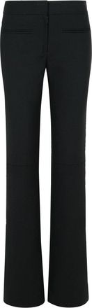 Courrèges Tailored Black Wool Blend Pants With Adjustable Hem