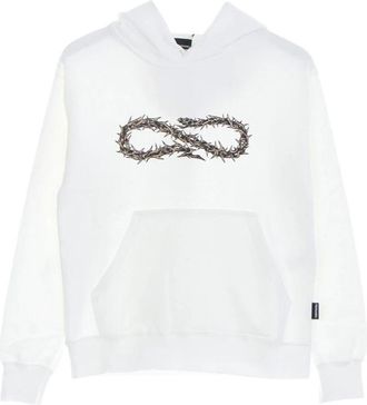 PROPAGANDA Lichte Hoodie Thorn Logo Lange Mouw - Heren - Hoodies - Beige - L - Katoen - Hoodies & sweatvesten