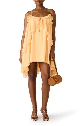 Steve Madden Lorella High-Low Minidress in Apricot at Nordstrom, Size X-Small
