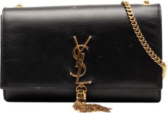 Saint Laurent Pre-owned Saint Laurent Medium Smooth Calfskin Classic Monogram Kate Tassel Crossbody QEO6FZEKZJPV0A8A