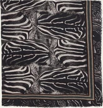 Faliero Sarti x Peter Beard Studio Zebra Print Stole
