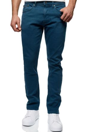 Indicode Cargohose INDICODE INReffe, Herren, Gr. 29, L&auml;nge 34, blau (teal), Web, Obermaterial: 92% Baumwolle, 6% Polyester, 2% Elasthan, unifarben, regular fit