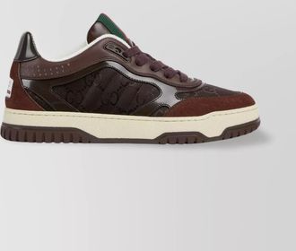 Gucci motion contrast embroidered perforated sneakers