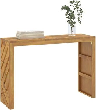vidaXL Mesa Consola Madera Maciza De Teca 110x35x75 Cm Vidaxl