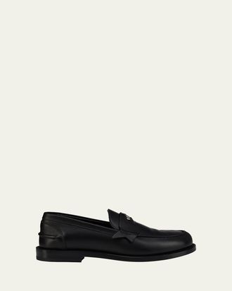Christian Louboutin x Jaden Smith Mens Plato Leather Red-Sole Penny Loafers