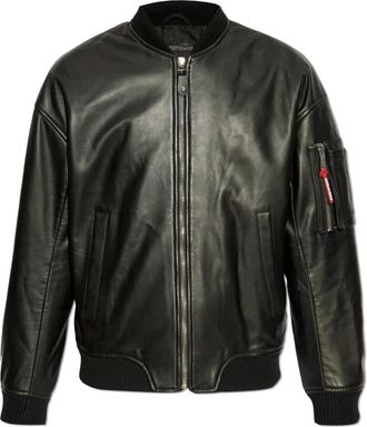 Dsquared2 Leren Jas - Heren - Leren en Su&egrave;de Jassen - Zwart - L - Leer - Jassen