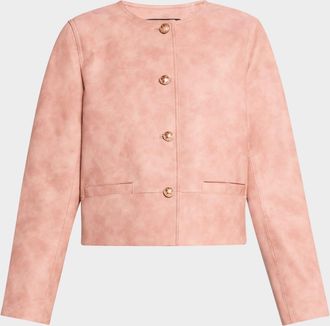 Kobi Halperin Lyles Boxy Faux Leather Jacket