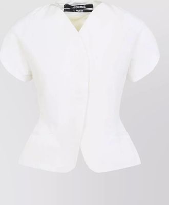 Jacquemus fitted v-neck short-sleeve jacket