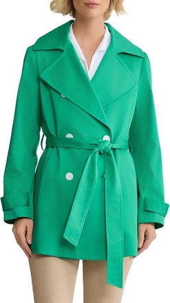 Jones New York Double Breasted Trench Coat in Kelly at Nordstrom, Size X-Large