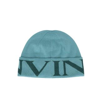 Lanvin Womens Bicolor Virgin Wool Beanie Accessory