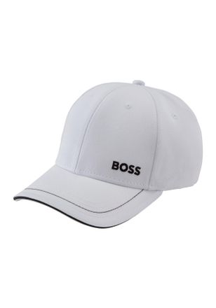 Boss Green by Hugo Boss Baseball Cap BOSS GREEN Cap-1, Herren, weiss (wei&szlig;100), Web, Baumwolle, kontrastfarbene Details, unifarben, Caps Baseball Cap, mit BOSS Logostickerei