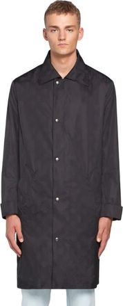 Roberto Cavalli Mens Black Technical Nylon Lucky Symbol Raincoat, Brand Size 50 ( US Size 40 )