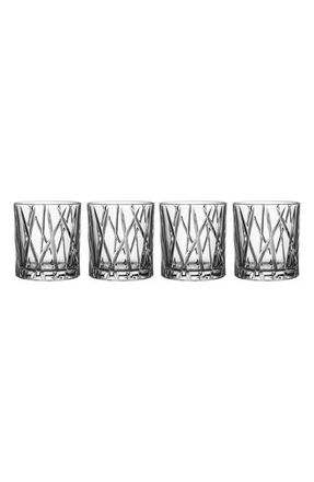 Orrefors City Set of 4 Crystal Old Fashioned Glasses in Clear at Nordstrom