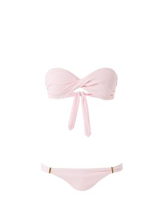 Melissa Odabash Pale Pink Twist Front Bikini Size M