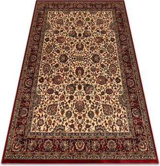RugsX Rugsx - Wool carpet kashqai 4362 102 ornament beige / claret beige 135x200 cm