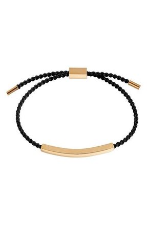 Clifton Wilson Braided Slider Bracelet in Black at Nordstrom
