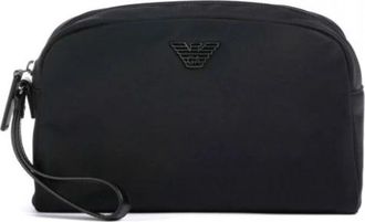 Emporio Armani ASV Nylon Washbag - Heren - Toilettassen - Zwart - ONE Size - Nylon - Tassen