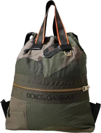Dolce & Gabbana Pre-owned Canvas backpacks - Dames - Vintage Rugzakken - Groen - ONE Size - Vintage