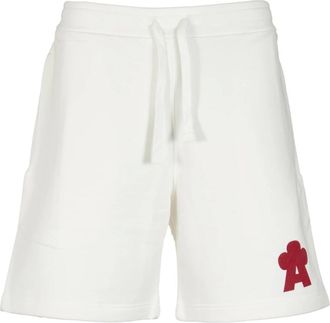 A Paper Kid Casual Shorts, male, White, Size: L White Felpa Shorts for Kids