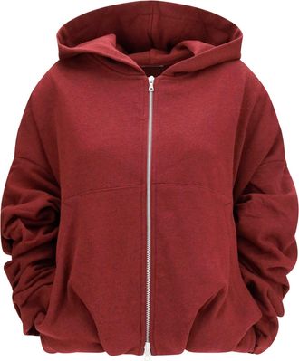 Dries Van Noten Womens Sweatshirt Burgundy Melange Cotton Sweatshirts Sweater