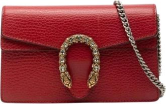 Gucci Pre-owned Dionysus Crossbody Bag - Dames - Vintage Schoudertas - Rood - ONE Size - Leer - Vintage