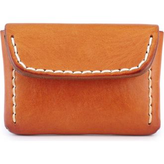 OLD TREND Canna Genuine Leather Compact Card Holder in Caramel at Nordstrom